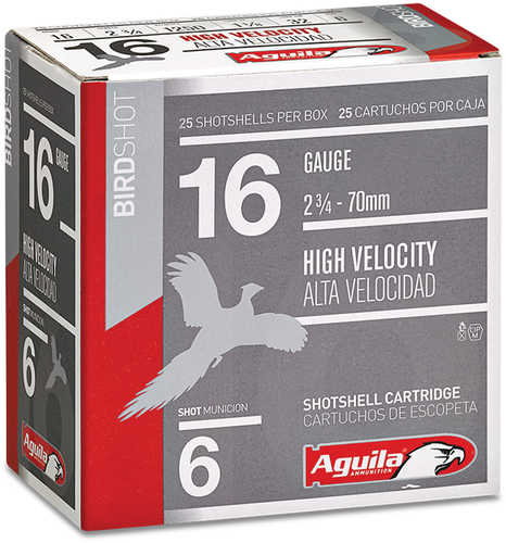16 Gauge 25 Rounds Ammunition Aguila 2 3/4" 1 1/8 oz Lead #6