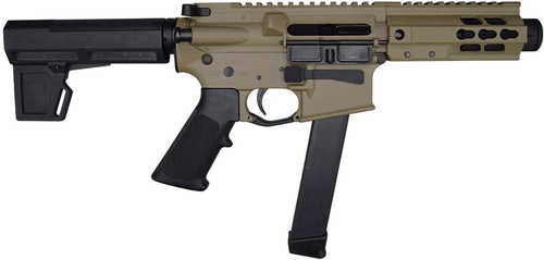 Brigade Manufacturing BM-9 AR-15 Semi Automatic Pistol With Brace 9mm Luger 5.50" Barrel 33 Round Flat Dark Earth Cerakote