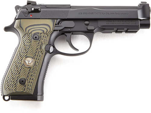 Wilson Combat 92G Brigadier Tactical Semi Automatic Pistol 9mm Luger 4.70" Barrel 15 Round Black Finish With Dirty Olive G10 Grip