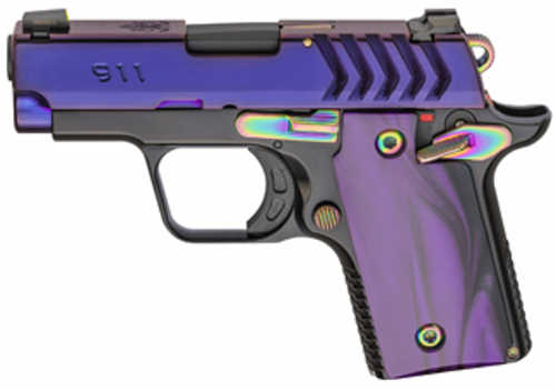 Click to see larger image. Springfield 911 Semi-automatic 1911 Micro Compact 380 ACP 2.7" Barrel Alloy Frame Purple Slide Grips Magsazines 1-6Rd 1-7Rd Tritium Night Sights PG9109SP