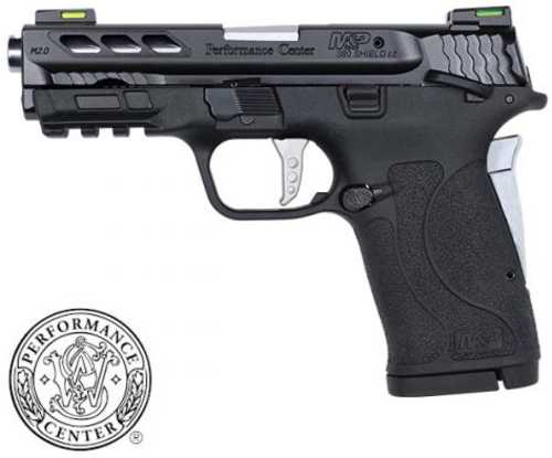 Smith & Wesson Performance Center M&P 380 Shield EZ M2.0 Silver Ported Barrel ACP 3.8" 9rd Black Slide/Frame