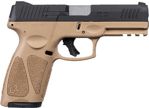 Taurus G3 9mm Luger Semi Auto Pistol 4" Barrel 17 Rounds Two Tone Tan Polymer Frame Black Slide