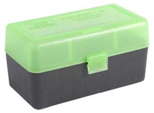 Ammo Box 50 Round Flip-Top 243 308 Winchester 220 Swift in Clear Green