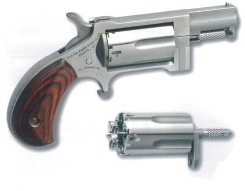 North American Arms Sidewinder 22Mag/22lr 5-Round Capacity 1.5'' Barrel Stainless/Rosewood Grips