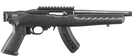 Ruger 22 Charger With Railed Brace Mount Rimfire Pistol 22 Long Rifle 8" Barrel Matte Black