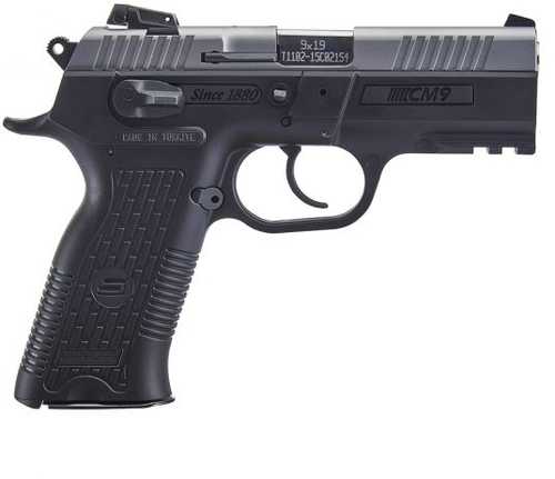 Sar USA CM9 Pistol 9mm Luger 3.80" Barrel 10 Round Black and Stainless Steel