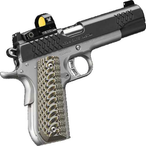 KIMBER AEGIS ELITE CUSTOM Pistol 9mm 5" Barrel 9+1 Capacity Matte Black Slide/Satin Silver Frame/G-10 Grips VENOM Optic