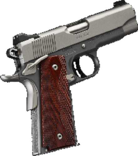 Click to see larger image. KIMBER PRO CDP PISTOL 9mm 4" Barrel 9+1 Capacity Charcoal Gray Frame/Satin Silver Slide/Rosewood Grips Low-profile 3-dot Tritium Night Sights