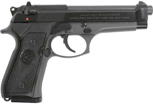 Beretta 92fs Pistol 9mm 4.9" Barrel Fixed Sights 3-dot 15-shot Blued / Gray Made In Italy