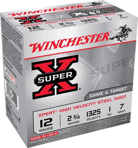 12 Gauge 25 Rounds Ammunition <span style="font-weight:bolder; ">Winchester</span> 2 3/4" 1 oz Steel #7