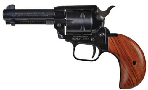 Heritage Rough Rider Revolver Single Action Army 22LR And 22WMR 3.75" Barrel Alloy Blue Wood 6 Round Bird's Head Grips Fired Case Right Hand Fixed Sights