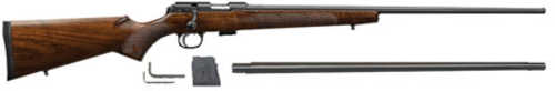 CZ457 American Combo 22 Long Rifle-17HMR Wood Stock Finish