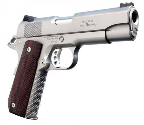 Ed Brown KC18SS Kobra Carry Single 45 ACP 4.25" Barrel 7 Round Capacity FOF Laminate Wood Grip Stainless Steel