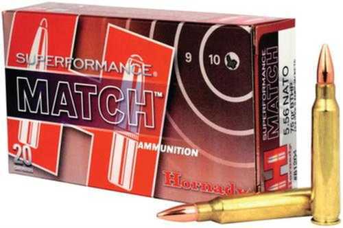 <span style="font-weight:bolder; ">5.56mm</span> Nato 20 Rounds Ammunition Hornady 75 Grain Hollow Point
