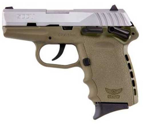 Pistol SCCY CPX-1 Two-Tone 9mm Luger 3.1" Barrel 10 Round Flat Dark Earth Frame Stainless Steel Slide With Safty CPX1TTDE