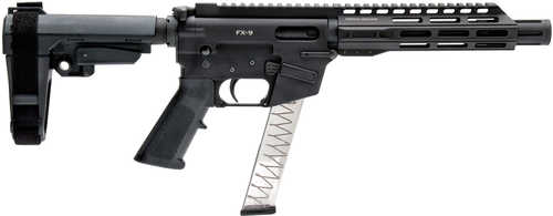 Freedom Ordnance FX-9P8S 9mm Luger 8" Barrel 31 Black Anodized Polymer SBA3 Pistol Brace