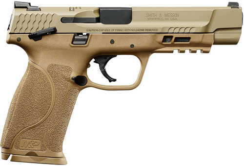Smith & Wesson M&P M2.0 Pistol 9mm 5" Barrel 17 Round Mag FDE Finish With Thumb Safety
