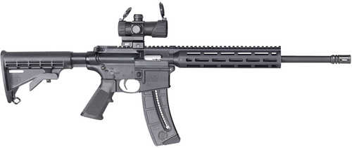 Smith & Wesson M&P15-22 Sport Rifle With Red Dot 22 Long 25+1 Round Capacity 16.5" Threaded Barrel A1 Style Compensator