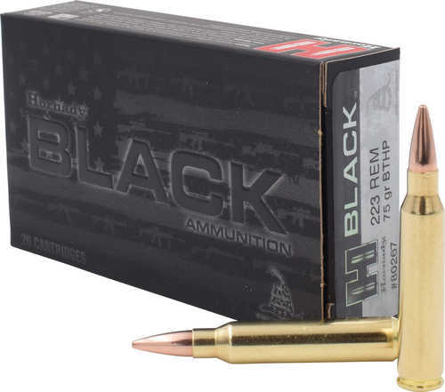 223 <span style="font-weight:bolder; ">Remington</span> 20 Rounds Ammunition Hornady 75 Grain Hollow Point