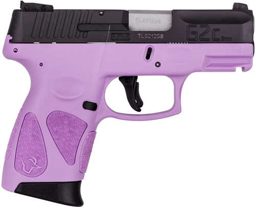 Taurus G2C Pistol 9mm 3.25" Barrel 12 Round Capacity Black Carbon Steel Slide Light Purple Polymer Grip