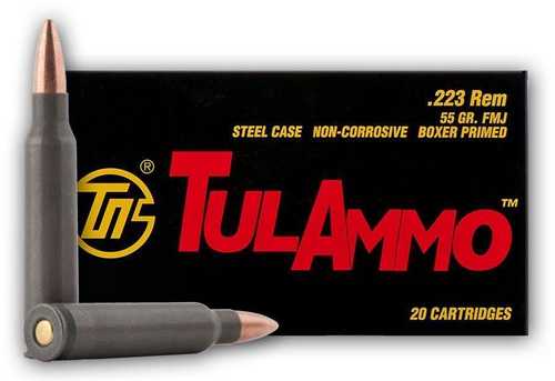 Click to see larger image. 223 Remington 20 Rounds Ammunition Tula 55 Grain Full Metal Jacket