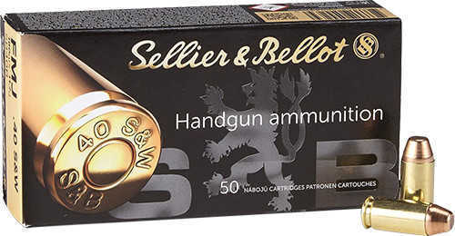 40 S&W 50 Rounds Ammunition Sellier & Bellot 50 Grain Full Metal Jacket
