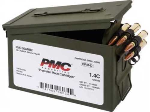 50 BMG 100 Rounds Ammunition PMC 660 Grain Full Metal Jacket