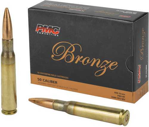 50 BMG 10 Rounds Ammunition PMC 660 Grain Full Metal Jacket