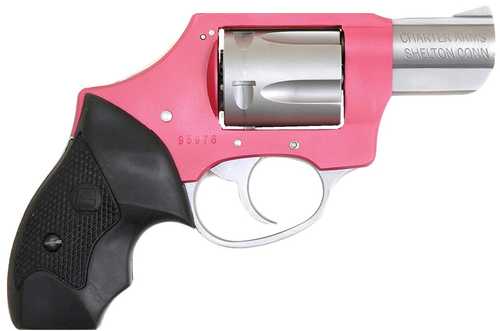 Charter Arms <span style="font-weight:bolder; ">Pink</span> Lady Undercover Lite Revolver 38 Special 2" Barrel 5 Round Stainless Steel