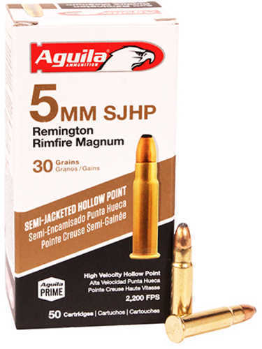 5mm Remington 50 Rounds Ammunition Aguila 30 Grain Jacketed Hollow Point