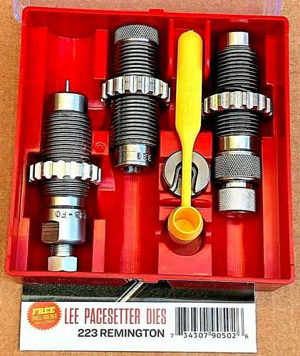 Lee Dies .223 Rem / 5.56 NATO 3 Set Pacesetter Includes Shell Holder and Factory Crimp