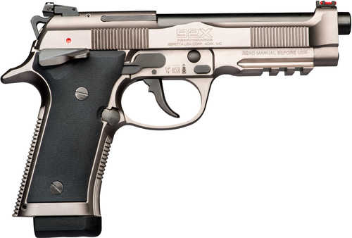 Beretta 92X Performance Pistol 9mm 4.90" Barrel 15 Round Gray Nistan Steel Slide Fiber Optic Front Sight