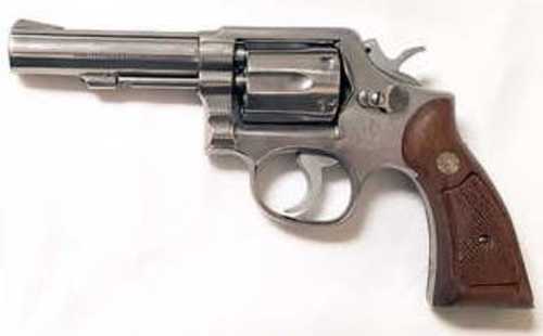 Smith & Wesson 64-5 Revolver 38 Special 4" Barrel 6 Rounds Stainless Steel Checkered Walnut Grips Excellent Condition