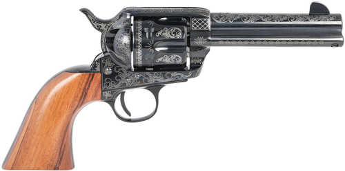 Pietta 1873 GW2 Revolver 45 Colt (LC) 6 Round 4.75" Barrel Blued Laser Engraved Steel Frame With Walnut Grip