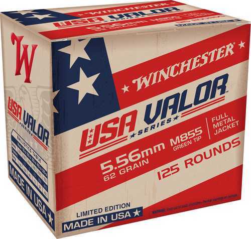 5.56mm Nato 125 Rounds Ammunition Winchester 62 Grain FMJ