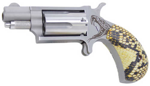 NAA MINI ANTIVENOM 22 Magnum 1 1/8" Barrel SNAKESKIN GRIPS 5 Shot-img-0