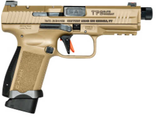 Canik TP9 Elite Combat Pistol 9mm Luger 4.73" Threaded Barrel 18 Round Flat Dark Earth Cerakote