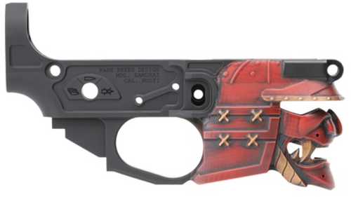 Click to see larger image. Spike's Tactical Rare Breed Samurai Stripped Lower Receiver Multi-Caliber 7075-T6 Aluminum Black Anodized with Painted Front for AR-15