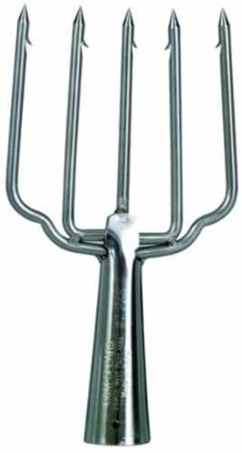 BnM Poles B&M Stainless Steel Fish Spear 5-Prong 8 1/2" H X 5" W Model: 7PKS