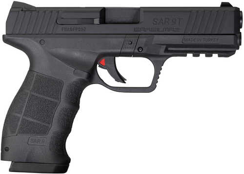 Sar SAR9T Pistol 9mm 4.40" Barrel 17 Round Interchangeable Backstrap Grip With Contrast Sights