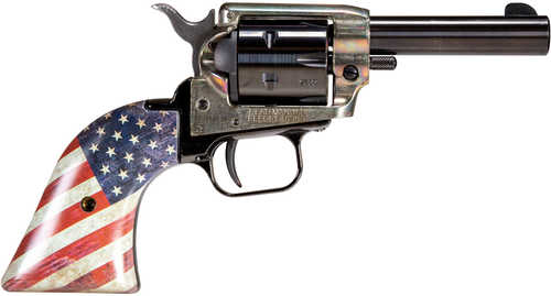 Heritage Barkeep Revolver 22 LR 6 Round 3.6" Barrel Black & Cylinder Simulated Case Hardened Steel Frame American Flag Grip
