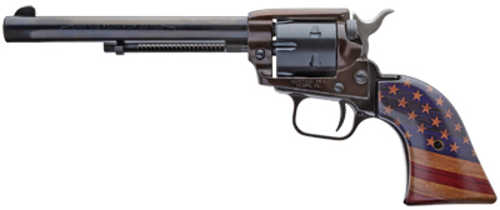 Heritage Rough Rider Revolver 22 LR 6.5" Barrel Blued Finish US Flag Grips 6 Shot