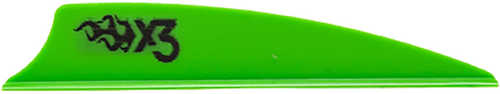Click to see larger image. Bohning X3 Vanes Neon Green 2.25 in. 100 pk.