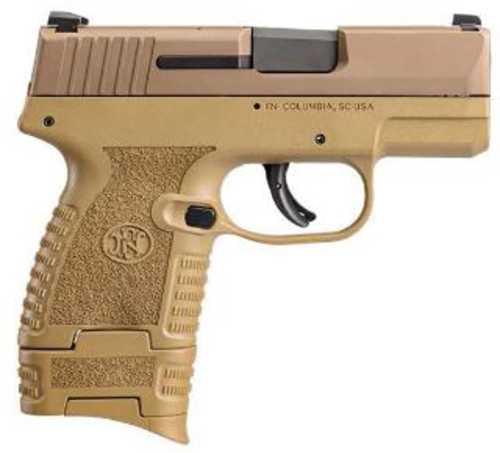 FN America 503 Semi-Auto Micro-Compact Pistol 9mm Luger 3.1" Barrel (1)-6Rd,(1)-8Rd Mags 3-Dot Sights Flat Dark Earth Finish