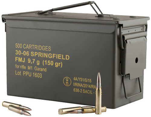 30-06 Springfield 500 Rounds Ammunition Prvi Partizan 150 Grain Full Metal Jacket