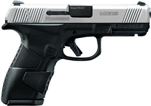 Mossberg MC-2c Semi-Auto Pistol 9mm Luger 3.9" Barrel (2)-10Rd Mags Adjustable White 3-Dot Sights Black/Stainless Steel Polymer Finish