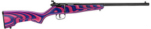 Savage Arms Rascal Bolt Action Rifle 22LR 16.125" Carbon Steel Barrel 1Rd Capacity Boyd's Pink/Purple Minimalist Laminate Design Finish