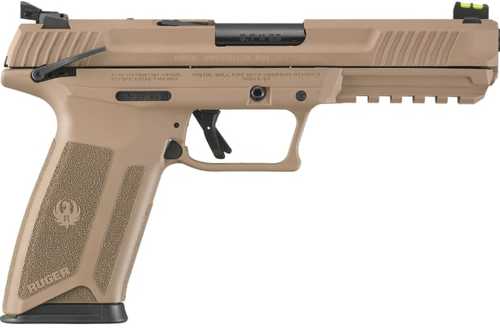 Davidsons Ruger-57 Semi-Auto Pistol 5.7x28mm 4.94" Barrel (2)-20Rd Mag Fiber Optic Front, Adjustable Rear Sights High Performance Glass Filled Grips Flat Dark Earth Finish