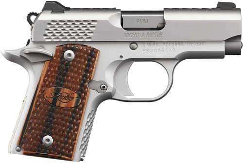 Kimber Micro 9 Raptor Semi-Auto Pistol 9mm Luger Silver Finish-img-0