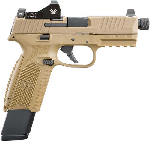 FNH USA 509 Tactical Semi-Auto Pistol 9mm Luger 4.5" Barrel (1)-17Rd,(1)-24Rd Mags Vortex Viper Red Dot Sight Flat Dark Earth Finish